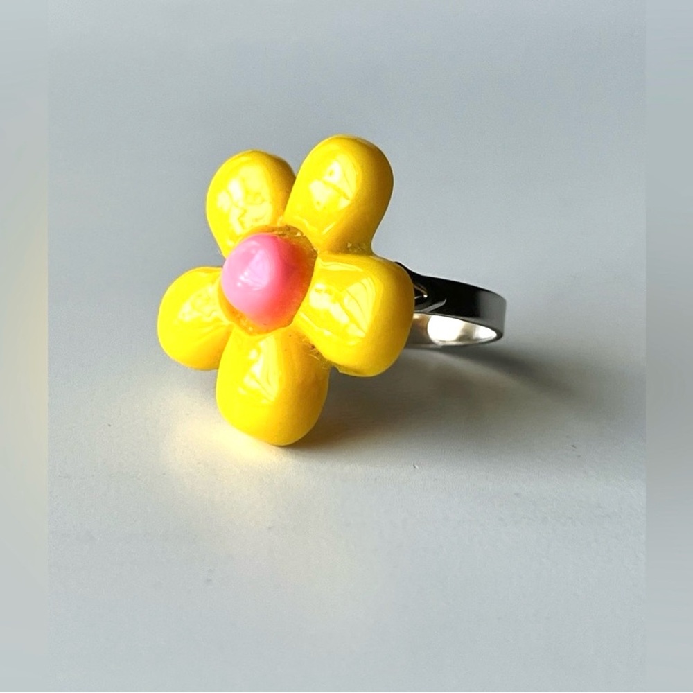Yellow Flower Kids Ring